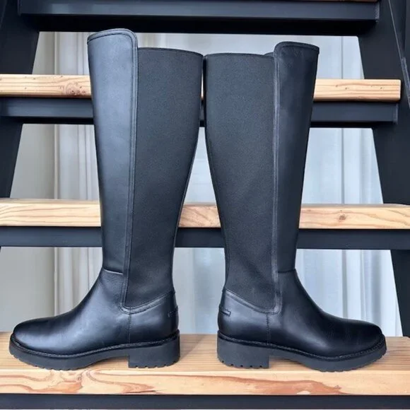 New Cole Haan Lyndon Equestrian Waterproof Boots - 7.5 Black - Picture 4 of 10